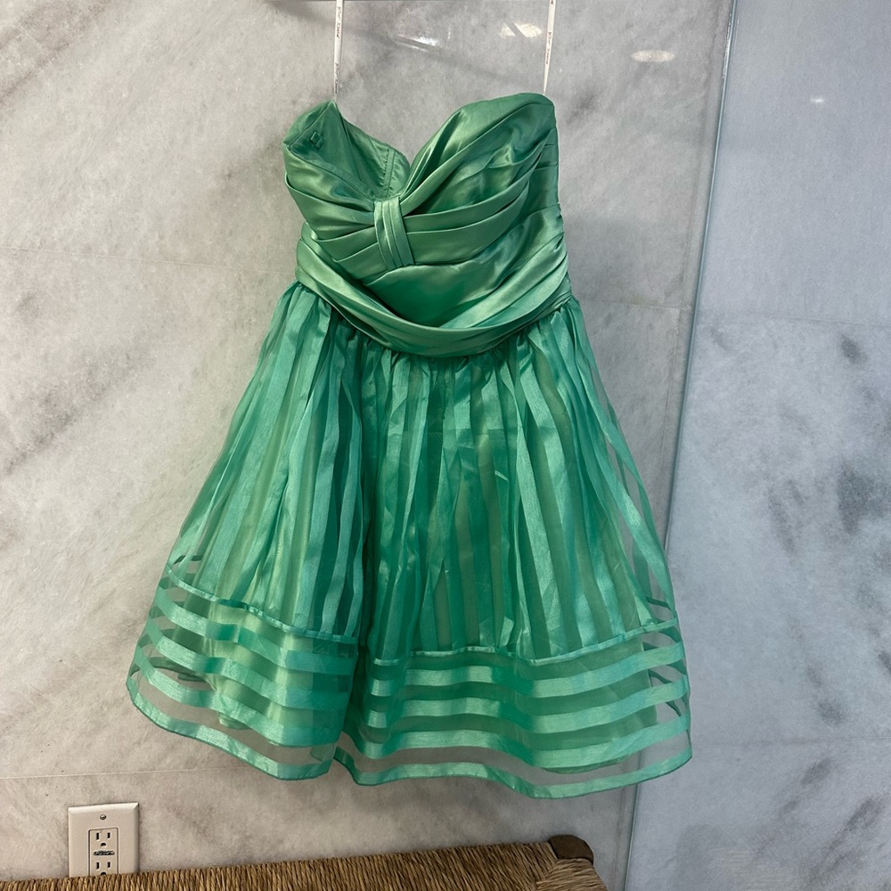 Betsey Johnson Green Strapless Kids Dress